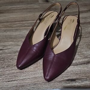 AEROSOLES Women's Maroon Slingback Heels